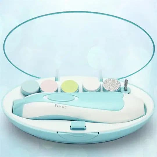Premium 6-in-1 Electric Baby Nail Trimmer Set – Safe Infant Nail Filer, Clipper Alternative Kit 