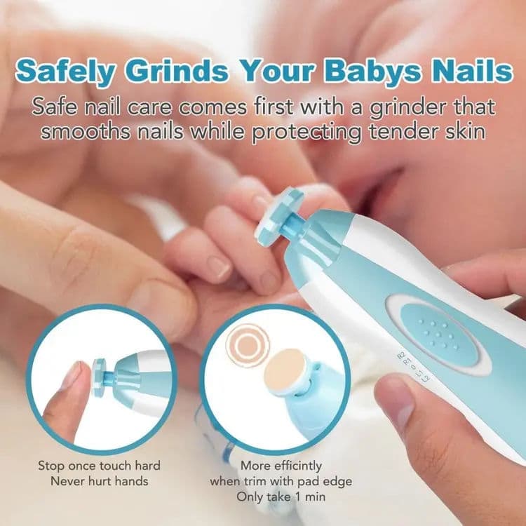 Premium 6-in-1 Electric Baby Nail Trimmer Set – Safe Infant Nail Filer, Clipper Alternative Kit  — image 2