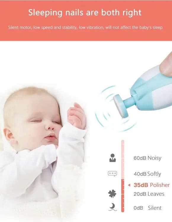 Premium 6-in-1 Electric Baby Nail Trimmer Set – Safe Infant Nail Filer, Clipper Alternative Kit  — image 4