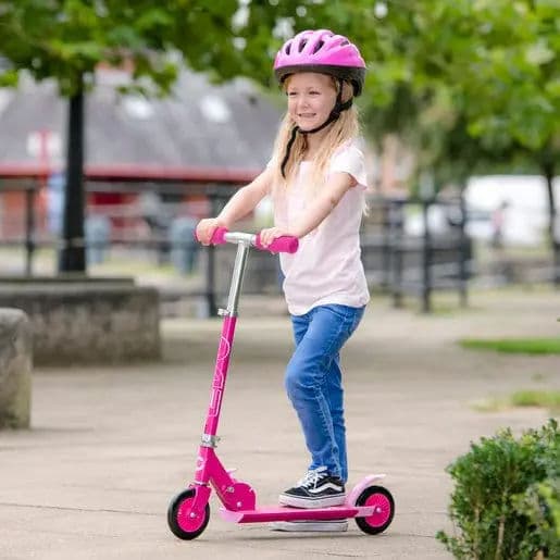 Pink Inline Scooter for Girls – Portable Foldable Two-Wheel Kick Scooter for Kids — image 5