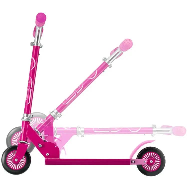 Pink Inline Scooter for Girls – Portable Foldable Two-Wheel Kick Scooter for Kids — image 2