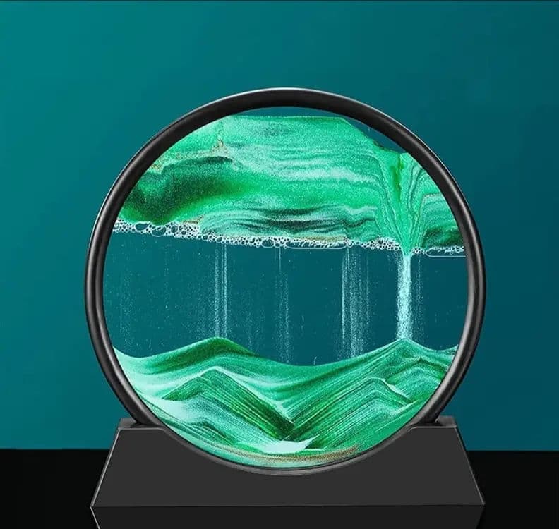 3D Moving Sand Mountain Lamp With Stand - Sandscape Painting - Moving Sand Art - Showpiece - Home Decoration ( Random Color) — image 2