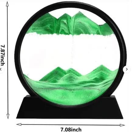 3D Moving Sand Mountain Lamp With Stand - Sandscape Painting - Moving Sand Art - Showpiece - Home Decoration ( Random Color) — image 5