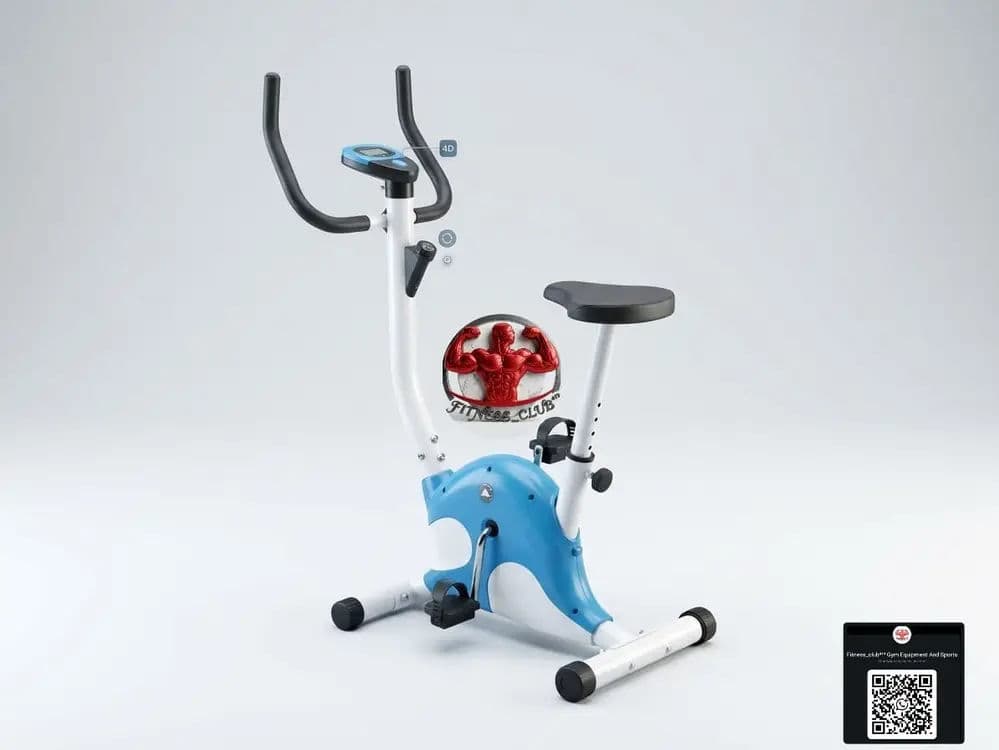 Exercise Bike Training Bicyole Cardio Workout for Home - Blue Fitness Sports Cycling — image 2